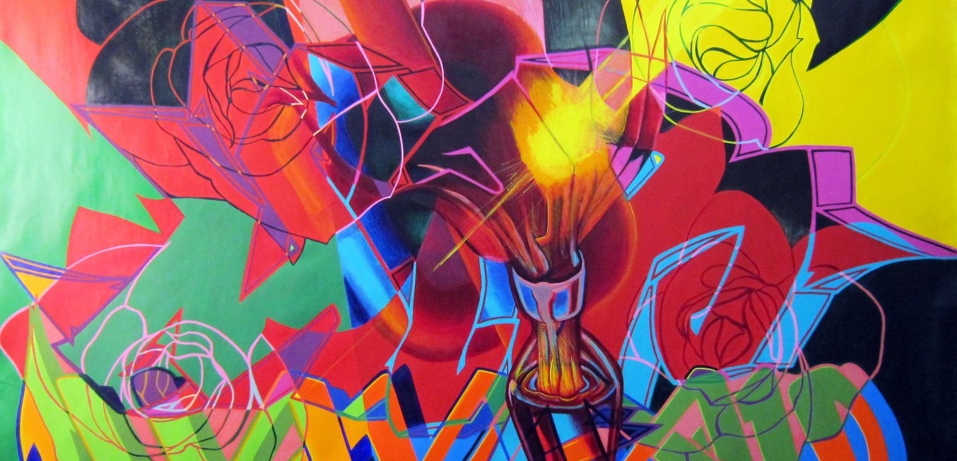 "Four Roses" 2013, acrylic on canvas