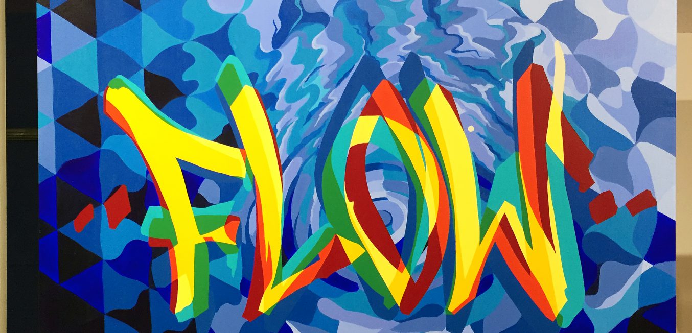 "F.L.O.W." 2018, acrylic on canvas